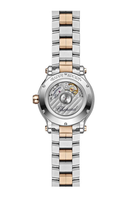 HAPPY SPORT 33 MM, AUTOMATICO, ORO ROSA ETICO, LUCENT STEEL™, DIAMANTI - 278608-6002