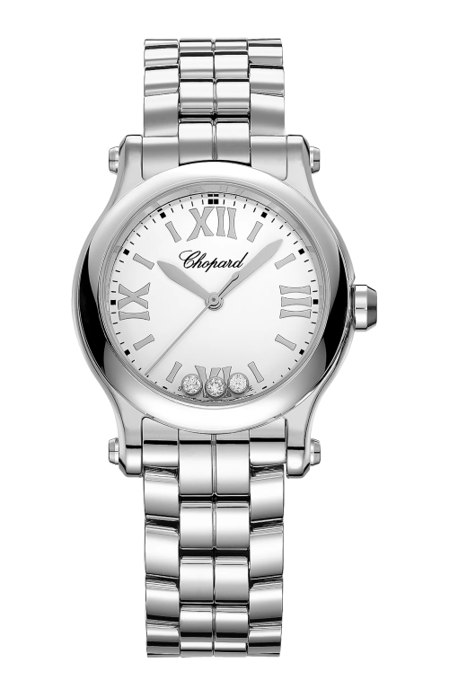 HAPPY SPORT 30 MM, QUARZO, LUCENT STEEL™, DIAMANTI - 278590-3002