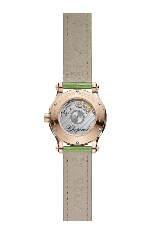 HAPPY SPORT 30 MM, AUTOMATICO, ORO ROSA ETICO, DIAMANTI - 274893-5016