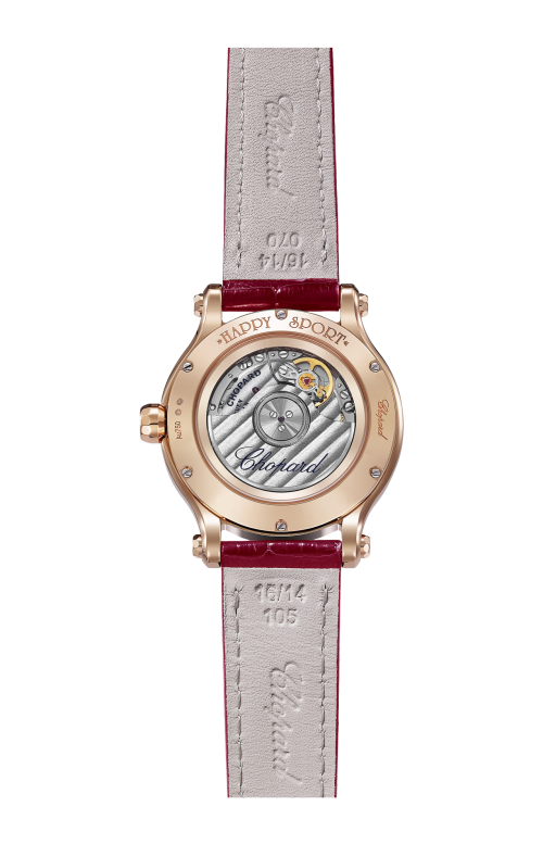 HAPPY SPORT 33 MM, AUTOMATICO, ORO ETICO ROSA, DIAMANTI, RUBINI - 275378-5011