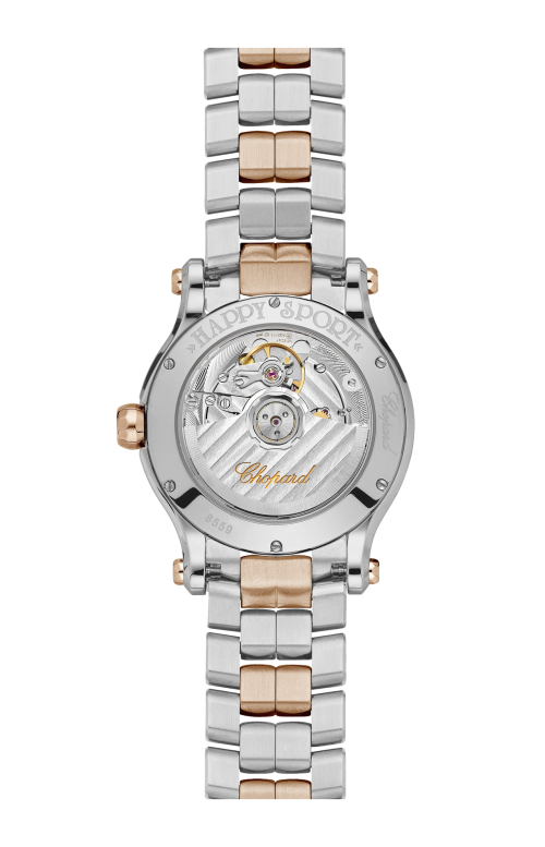 HAPPY SPORT 36 MM, AUTOMATICO, ORO ROSA ETICO, LUCENT STEEL™, DIAMANTI - 278559-6019