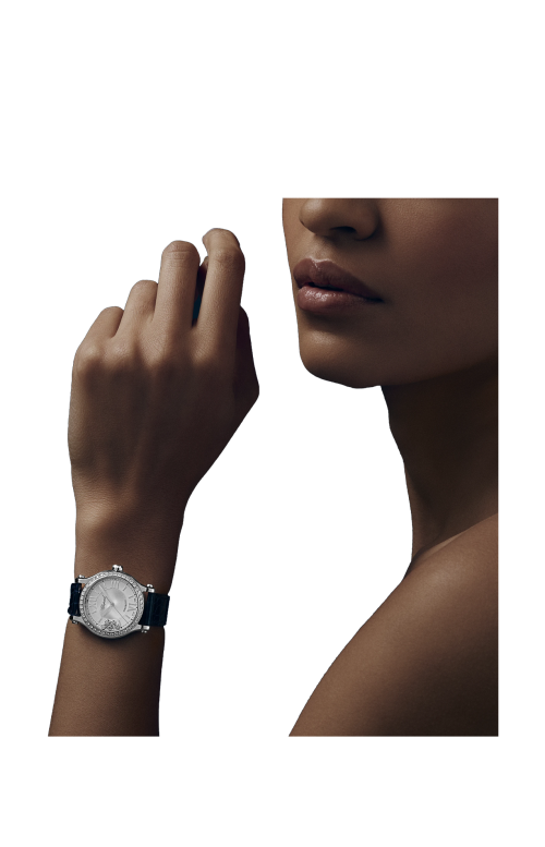 HAPPY SPORT 33 MM, AUTOMATICO, LUCENT STEEL™, DIAMANTI - 278608-3003