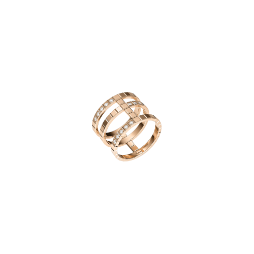 CHOPARD - ANELLO ICE CUBE, ORO ROSA ETICO, DIAMANTI - 827007-5010