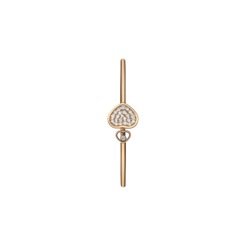 CHOPARD - BRACCIALE GIUNCO HAPPY HEARTS , ORO ROSA ETICO, DIAMANTI - 857482-5900