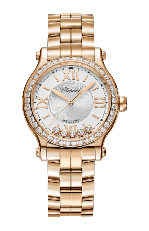 HAPPY SPORT 33 MM, AUTOMATICO, ORO ROSA ETICO, DIAMANTI - 275378-5004