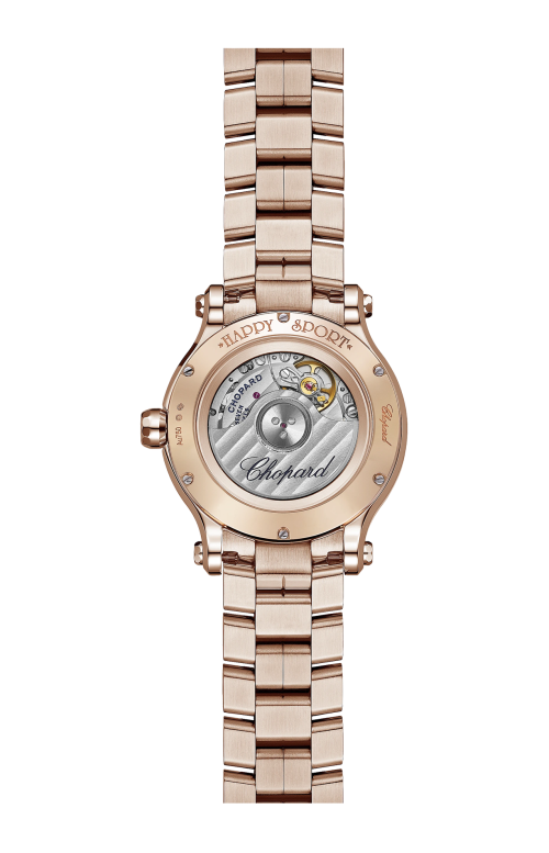 HAPPY SPORT 33 MM, AUTOMATICO, ORO ROSA ETICO, DIAMANTI - 275378-5004