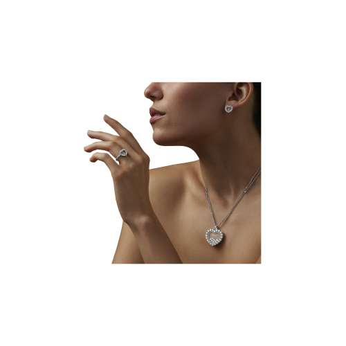 CHOPARD - ANELLO HAPPY DIAMONDS ICONS JOAILLERIE IN ORO BIANCO ETICO, DIAMANTI - 82A616-1000