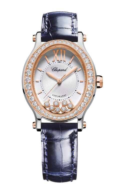 HAPPY SPORT 29 X 31 MM, AUTOMATICO, ORO ROSA ETICO, LUCENT STEEL™, DIAMANTI - 278602-6003