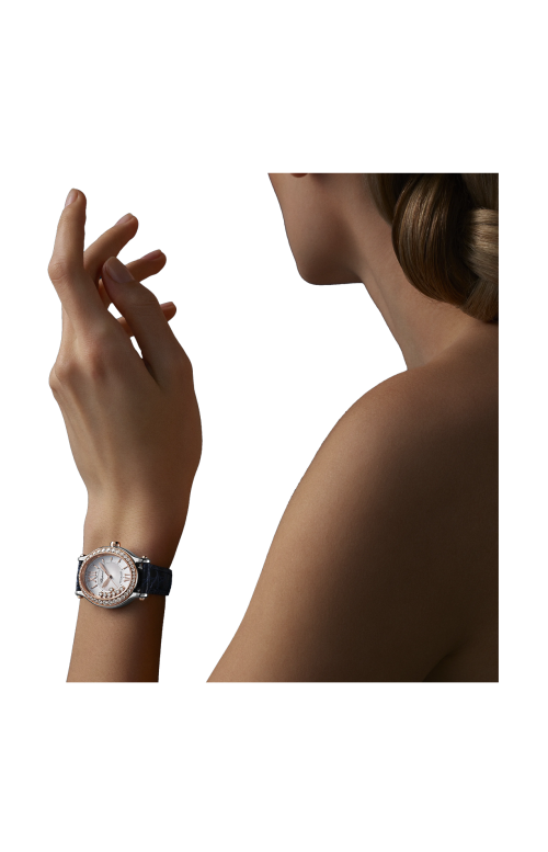 HAPPY SPORT 29 X 31 MM, AUTOMATICO, ORO ROSA ETICO, LUCENT STEEL™, DIAMANTI - 278602-6003