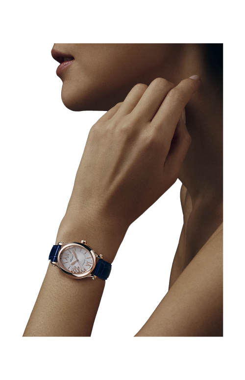 HAPPY SPORT 29 X 31 MM, AUTOMATICO, ORO ROSA ETICO, DIAMANTI - 275362-5001