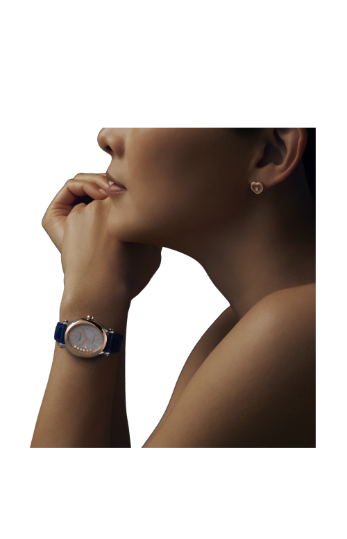HAPPY SPORT 29 X 31 MM, AUTOMATICO, ORO ROSA ETICO, LUCENT STEEL™, DIAMANTI - 278602-6001