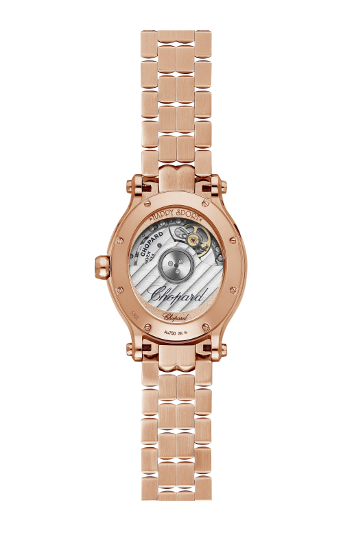 HAPPY SPORT 29 X 31 MM, AUTOMATICO, ORO ROSA ETICO, DIAMANTI - 275362-5005