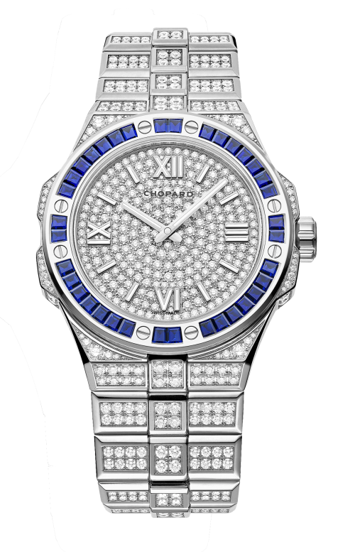 ALPINE EAGLE 41 MM, AUTOMATICO, ORO BIANCO ETICO, DIAMANTI, ZAFFIRI - 295363-1002