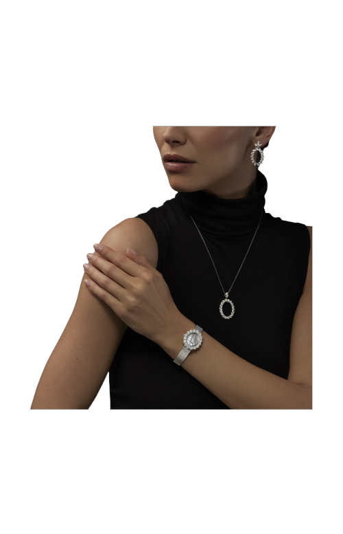 L'HEURE DU DIAMANT 30 X 27 MM, MANUALE, ORO ETICO BIANCO, DIAMANTI - 10A393-1106