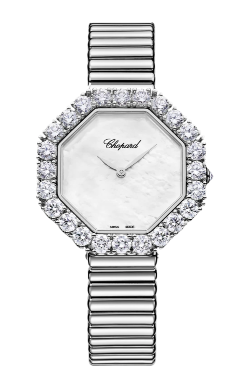 L'HEURE DU DIAMANT OCTAGONAL 32 X 32 MM, AUTOMATICO, ORO ETICO BIANCO, DIAMANTI - 10A097-1404