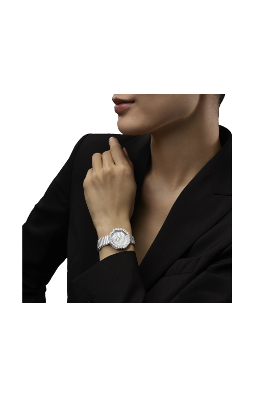 L'HEURE DU DIAMANT OCTAGONAL 32 X 32 MM, AUTOMATICO, ORO ETICO BIANCO, DIAMANTI - 10A097-1404