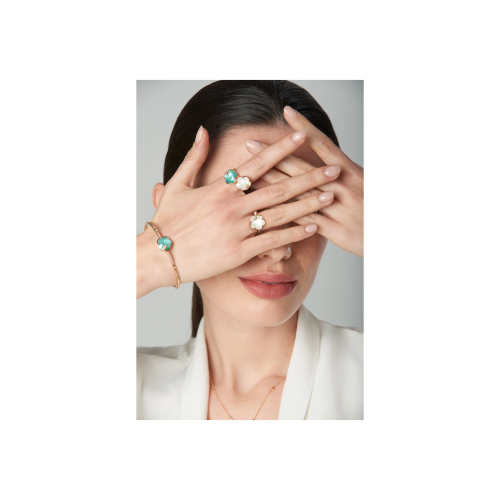 ANELLO PETIT JOLI LUNAIRE IN ORO ROSA CON GEMMA PERLA DI LUNA E DIAMANTI - 16572R