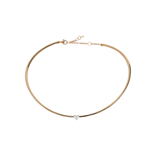 Accedi alla scheda di Bartorelli Italian Jewels COLLANA GIROCOLLO SEMIRIGIDO IN ORO ROSA CON DIAMANTE CUORE CERTIFICATO - 216-CR1223-H