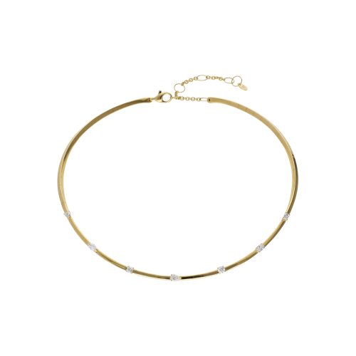 Accedi al prodotto correlato Bartorelli Italian Jewels COLLANA GIROCOLLO SEMIRIGIDO IN ORO GIALLO PUNTEGGIATO DI DIAMANTI - 216-CR1228