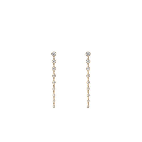 Accedi alla scheda di Bartorelli Italian Jewels ORECCHINI PENDENTI IN ORO ROSA E DIAMANTI A SCALARE - GO/EG-U/A7C5