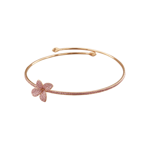 CHOKER GIARDINI SEGRETI IN ORO ROSA CON PAVÉ DI ZAFFIRI ROSA - 16158R