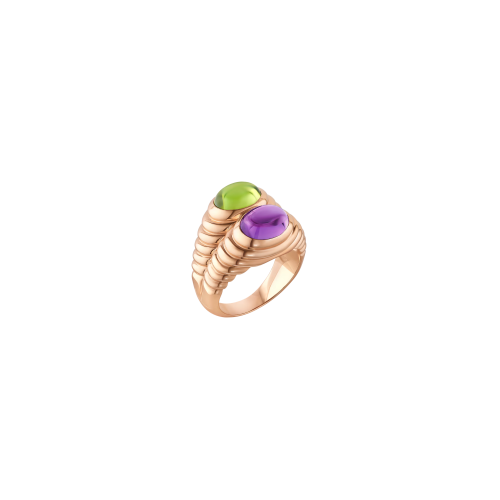 Accedi alla scheda di Bulgari ANELLO DOPPIO BACCELLATO IN ORO ROSA CON AMETISTA E PERIDOTO - AN860745