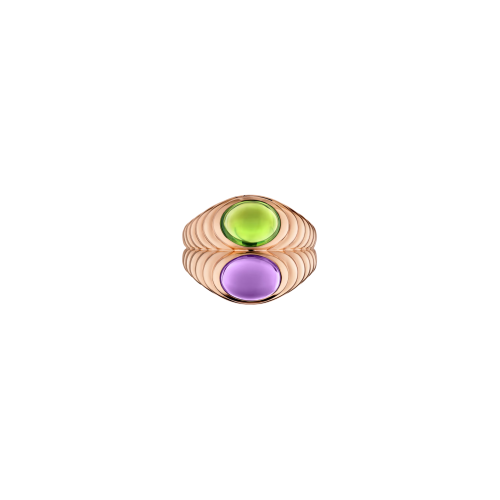 Accedi alla scheda di Bulgari ANELLO DOPPIO BACCELLATO IN ORO ROSA CON AMETISTA E PERIDOTO - AN860745
