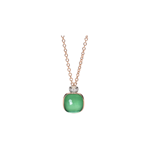 Accedi al prodotto correlato Pomellato COLLANA NUDO CLASSIC IN ORO ROSA E ORO BIANCO PRASIOLITE AGATA E DIAMANTI - PCC2022O6WHRBPAAV
