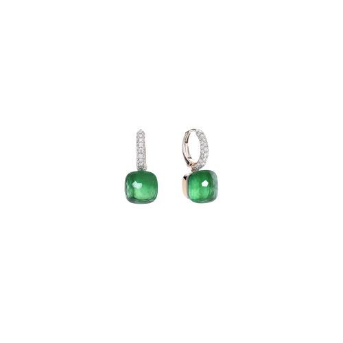 Accedi alla scheda di Pomellato ORECCHINI NUDO CLASSIC IN ORO ROSA E ORO BIANCO, PRASIOLITE AGATA E DIAMANTI - POB4010O6WHRBPAAV