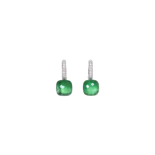 Accedi alla scheda di Pomellato ORECCHINI NUDO CLASSIC IN ORO ROSA E ORO BIANCO, PRASIOLITE AGATA E DIAMANTI - POB4010O6WHRBPAAV