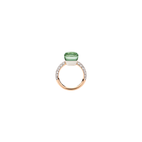 Accedi al prodotto correlato Pomellato ANELLO NUDO CLASSIC IN ORO ROSA E ORO BIANCO,  PRASIOLITE AGATA E DIAMANTI - PAC0040O6WHRBPAAV