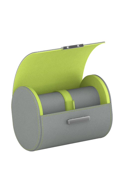 Accedi alla scheda di Scatola Del Tempo POCHETTE 2 ASTUCCIO PER OROLOGI IN PELLE GRIGIO PERLA/VERDE ANICE