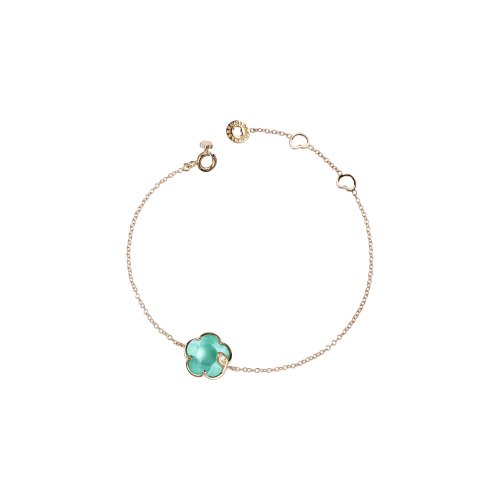 Accedi al prodotto correlato Pasquale Bruni BRACCIALE PETIT JOLI IN ORO ROSA CON PIETRA LUNAR GARDEN IN AGATA VERDE E PIETRA DI LUNA BIANCA E DIAMANTE - 16786R