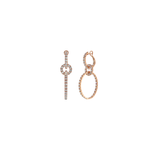 Accedi al prodotto correlato Bartorelli Italian Jewels ORECCHINI CON CERCHI PENDENTI IN ORO ROSA FULL PAV&Eacute; DI DIAMANTI - 1PE0271367/1