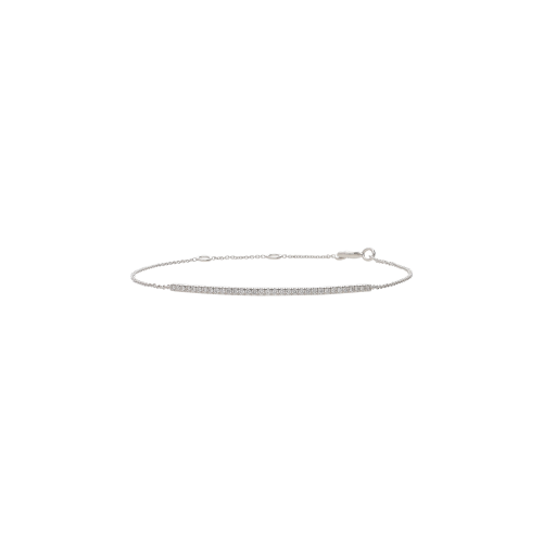 Accedi alla scheda di Bartorelli Italian Jewels BRACCIALE MORBIDO IN ORO BIANCO CON BARRETTA IN PAV&Eacute; DI DIAMANTI - 370-XB1871