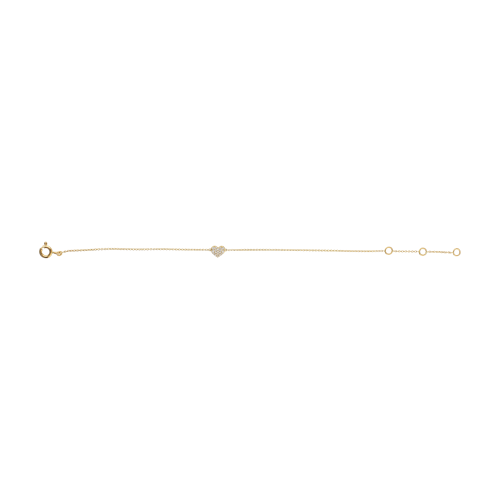 Accedi alla scheda di Bartorelli Italian Jewels BRACCIALE MORBIDO IN ORO GIALLO CON CUORICINO IN PAV&Eacute; DI DIAMANTI - 370-XB1881