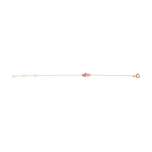Accedi alla scheda di Bartorelli Italian Jewels BRACCIALE MORBIDO IN ORO ROSA CON CUORI IN PAV&Eacute; DI DIAMANTI E ZAFFIRI ROSA - 370-XB2217