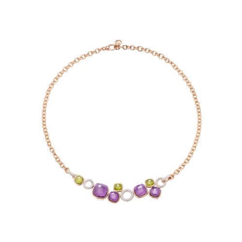Accedi al prodotto correlato Pomellato COLLANA NUDO IN ORO ROSA E BIANCO CON AMETISTE, PERIDOTI E DIAMANTI - PCC6021O6WHRBPEIY