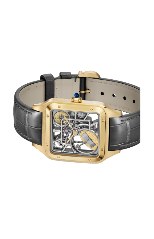 Accedi alla scheda di Cartier SANTOS-DUMONT SCHELETRATO DOTATO DI MICROROTORE MODELLO GRANDE, AUTOMATICO, ORO GIALLO - WHSA0043
