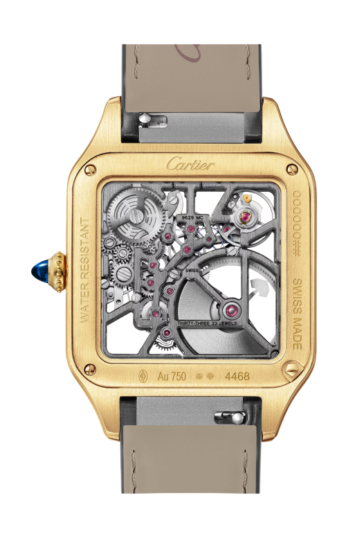 Accedi alla scheda di Cartier SANTOS-DUMONT SCHELETRATO DOTATO DI MICROROTORE MODELLO GRANDE, AUTOMATICO, ORO GIALLO - WHSA0043