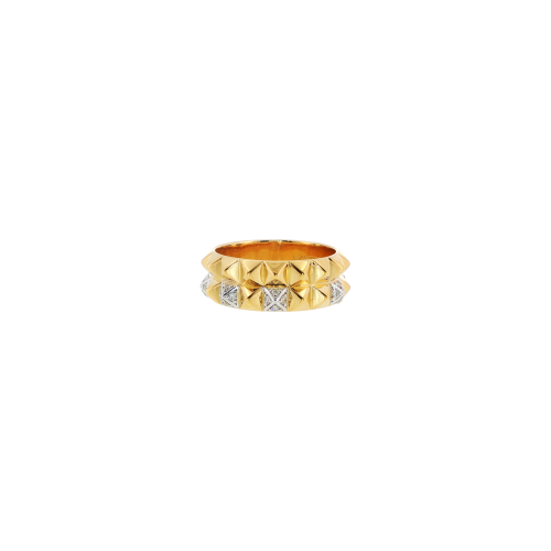 Accedi alla scheda di Bartorelli Italian Jewels FEDE DOPPIA PIRAMIDI IN ORO GIALLO CON PAV&Eacute; ALTERNATO DI DIAMANTI - FEDEDOPPIAPAVEALTDIAOG