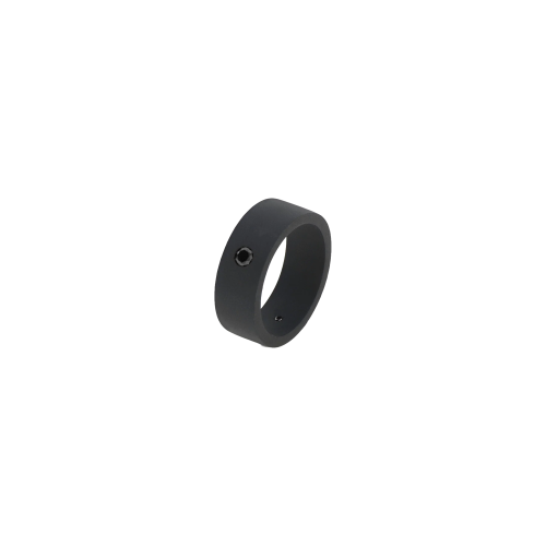Accedi alla scheda di Mano | J . ANELLO SOLITARIO UOMO A FASCIA LARGA E PIATTA IN TITANIO CON DIAMANTE BLACK DA 10 PUNTI - TNAF1001