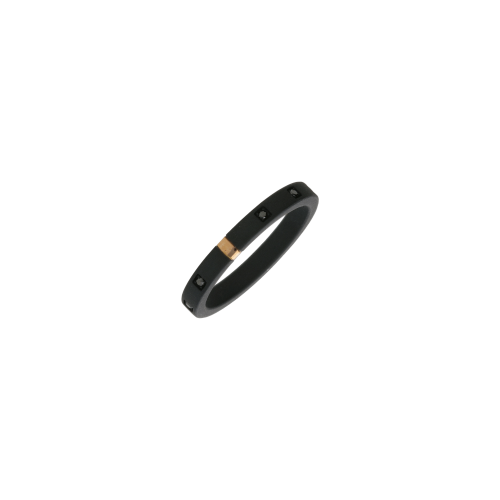 Accedi alla scheda di Mano | J . VERETTA UOMO MINIMAL IN TITANIO NERO, ORO 18 KT E 10 DIAMANTI BLACK - TNAR1001