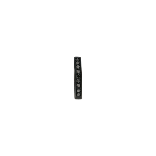 Accedi al prodotto correlato Mano | J . MONO ORECCHINO UOMO A CERCHIETTO IN TITANIO NERO CON FILA DI DIAMANTI BLACK - TNMOC1001