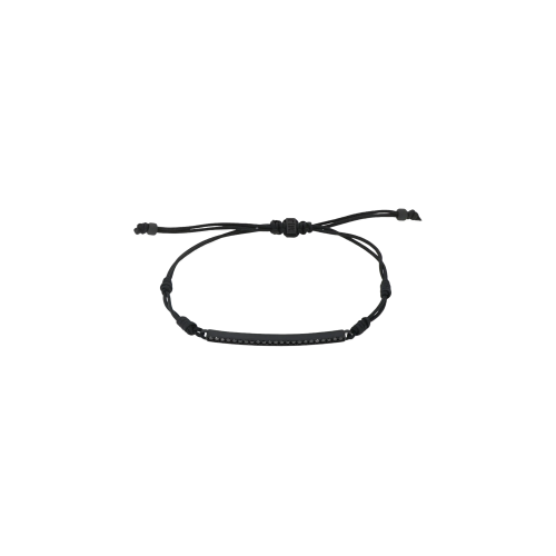 Accedi al prodotto correlato Mano | J . BRACCIALE UOMO CON CORDINO NERO E TARGHETTA IN TITANIO NERO CON DIAMANTI BLACK - TNBTC1001