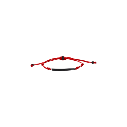 Accedi alla scheda di Mano | J . BRACCIALE UOMO CON CORDINO ROSSO E TARGHETTA IN TITANIO NERO CON DIAMANTI BLACK - TNBTC1007