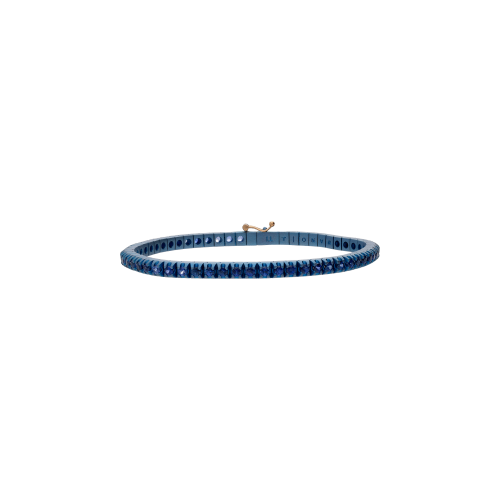 Accedi al prodotto correlato Mano | J . BRACCIALE TENNIS IN TITANIO BLU E ZAFFIRI BLU - BTD7001