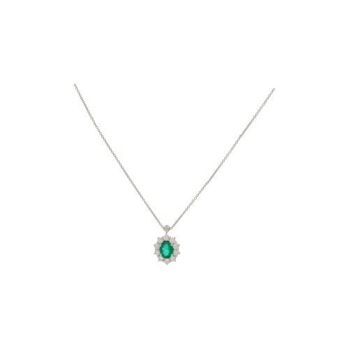 Accedi al prodotto correlato Bartorelli Italian Jewels COLLANA GIROCOLLO IN ORO BIANCO CON PENDENTE ROSETTA SMERALDO E DIAMANTI - 024-2035