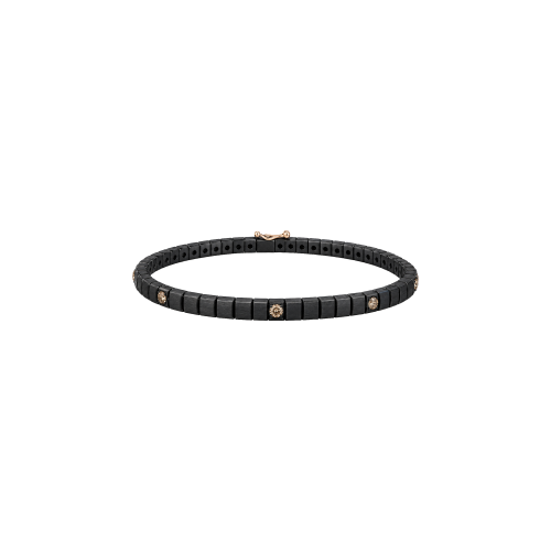 Accedi al prodotto correlato Mano | J . BRACCIALE IN TITANIO NERO CON DIAMANTI BROWN - TNBTD3002