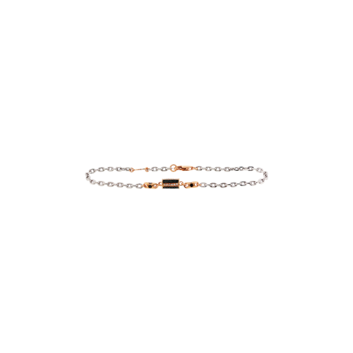 Accedi alla scheda di Zancan BRACCIALE ZANCAN IN ORO BIANCO E ORO ROSA CON DIAMANTI BIANCHI E NERI - UB160RB